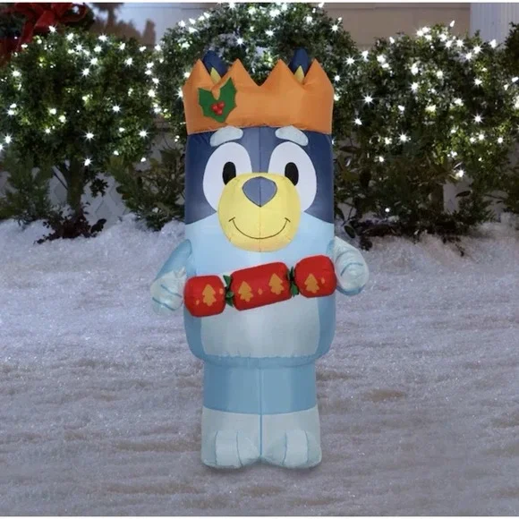 Gemmy Bluey 3.5ft Airblown Lighted Christmas Inflatable Holiday Yard Decor NEW‎