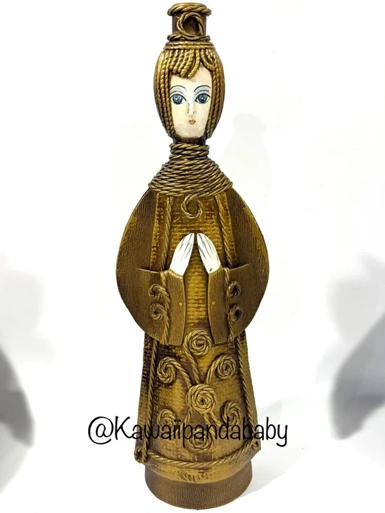 Vintage Mid Century Paper/Papier Mache 16.5” Japan MCM Christmas Angel Figurine