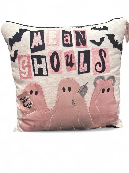“Mean Ghouls” Ghosts Mean Girls Inspired Halloween Decorative Throw Pillow