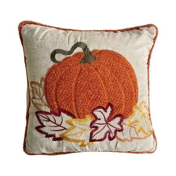 Secret Celebrity | Natural Autumn Pumpkin Throw Pillow NWT