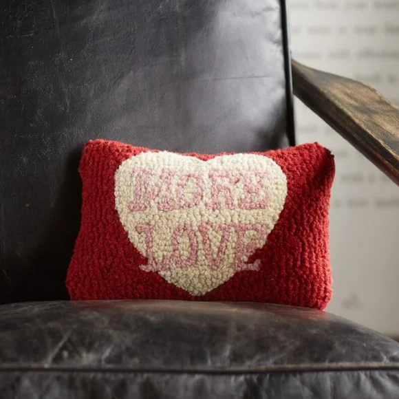 NWT Sundance Handmade Wool More Love Pillow