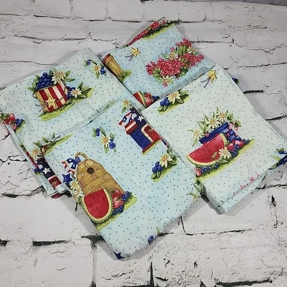 Summer Patriotic 4th Of July Pillowcases Pillow‎ Shams Handmade Lot Of 4 29