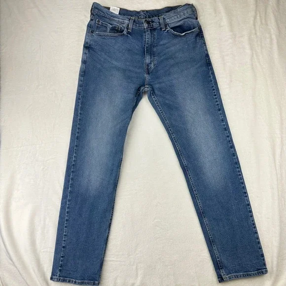 Levi's Jeans Mens 505 Regular Fit 36X34 Blue Straight Leg Stretch Denim‎