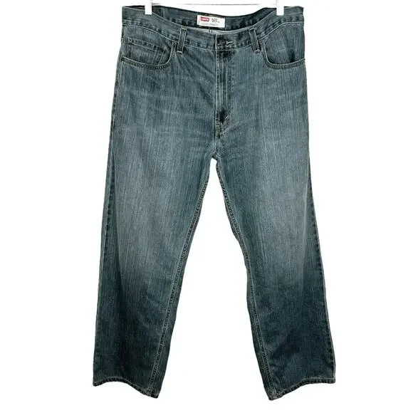 Levi’s 569 Loose Straight Jeans 36x32 Vintage Wash 2011 Stained Thrashed