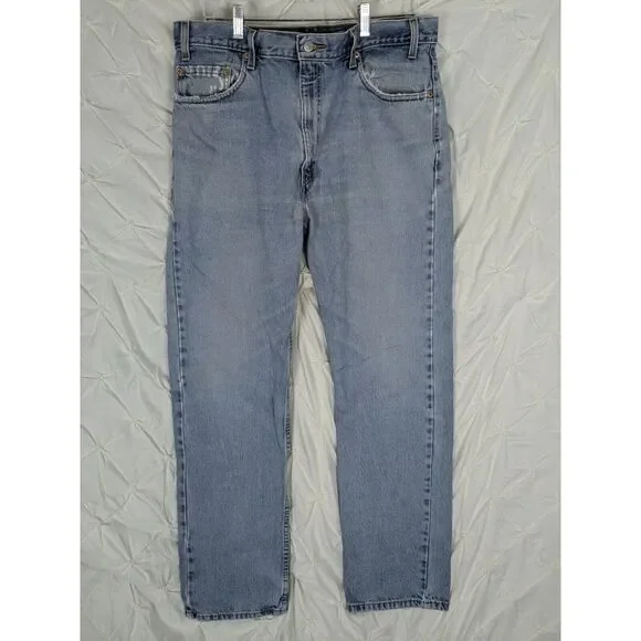 Vintage Y2K Levis 505 Straight Leg‎ Jeans Mens 36x32 Distressed Pockets 2001