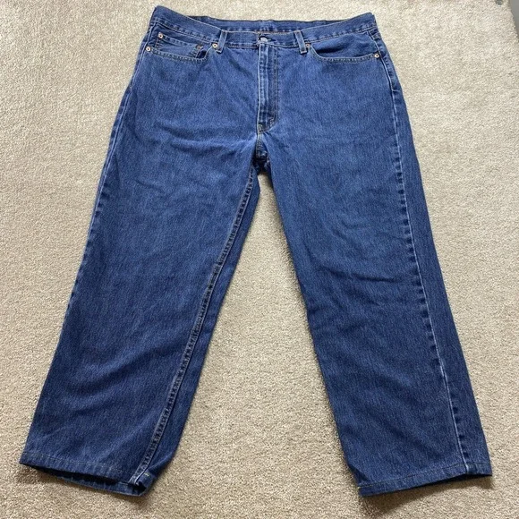 Levis‎ 550 Jeans Mens 38x27 Blue Relaxed Fit Tapered Leg Medium Wash Zip Fly
