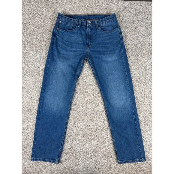 Levis 505 Jeans‎ Mens 34x32 Regular Straight Fit Blue Denim Classic 5 Pocket