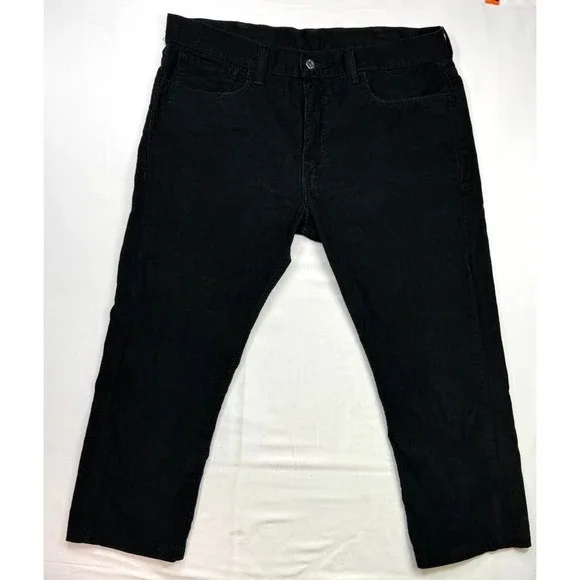 Levi's 511 Pants‎ Mens Size 38x30 Black Cotton Blend Skinny Corduroy Stretch