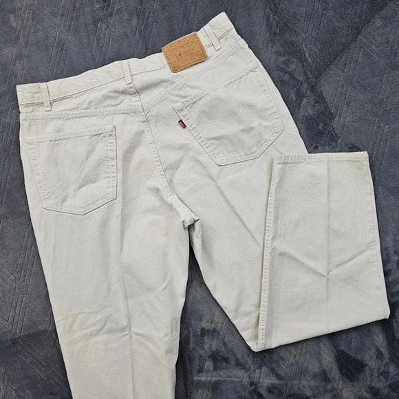 Levi's‎ 550 Jeans Mens 36x30 Off White Relaxed Fit Tapered 90s Vintage USA