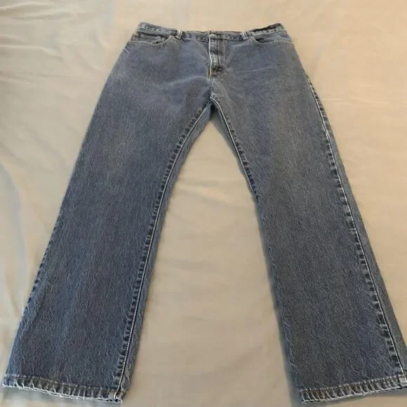 Levis 517 Jeans Mens 38x31 Blue Medium Wash Bootcut High Rise Denim Pants Casual
