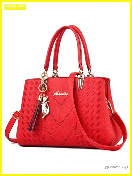 PU Leather Satchel Crossbody Messenger Tote Bag Shoulder Bag