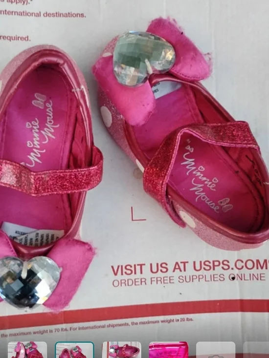 #FREE WITH BUNDLE #Pink Glitter Hearts Mary Jane Shoes for Infants