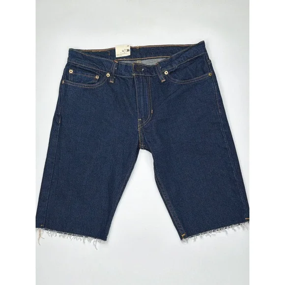 Levi's 501 Cut Off Denim Jean Shorts Mens Size 28 Raw Hem Dark Wash NWT‎