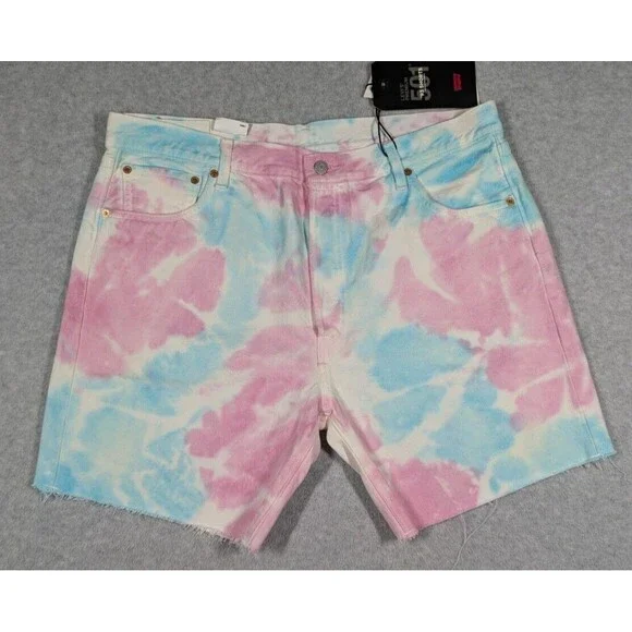 Levis Men Shorts‎ 36x6 NWT 501 '93 LGBT Pride Cutoff Button Fly Raw Frayed Hem
