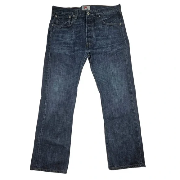 Vtg Levi's 501 Original Jeans Mens‎ 34x30 Dark Wash Blue Straight Leg Denim