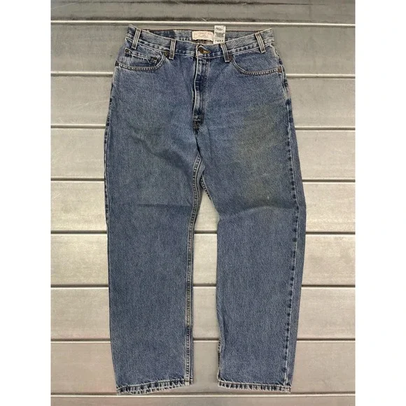 Signature Levis Jeans 33X30‎ Blue Medium Wash Denim Regular Straight 100% Cotton