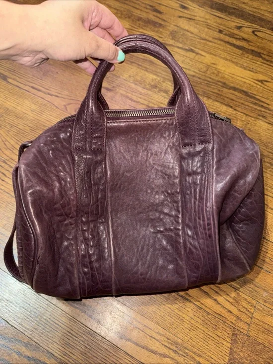 Y2K Alexander Wang Plum Leather Satchel Handbag