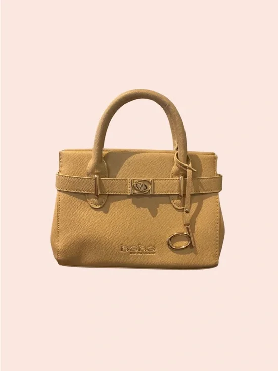 Bebe Tan Top-Handle Satchel