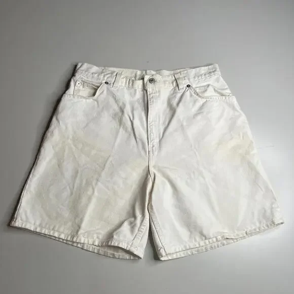 Vintage Levi’s 36951 White‎ Denim Shorts Men’s 32 Relaxed Fit USA Made 90s