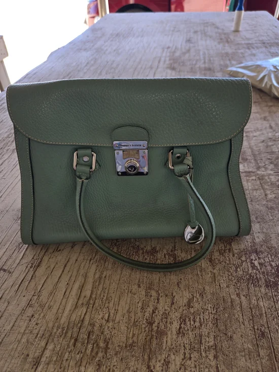 Dooney & Bourke Light Green Leather Satchel Soft Leather
