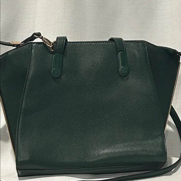 Dark Green Structured Women's Satchel
