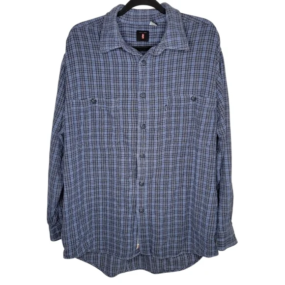 Levi’s Jeans WPL 423 Men’s Button Down Thick Long Sleeve Shirt Size Large