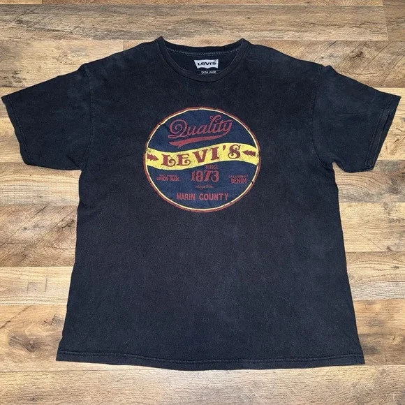 Levi's Quality 1873 Men's Black T-Shirt Size XL