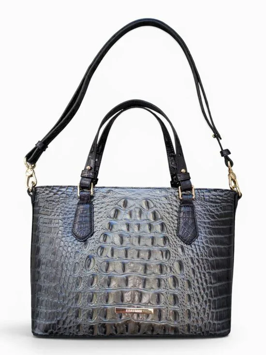 Brahmin Mini Misha Satchel, Nightfall Ombré Croc-Embossed Leather