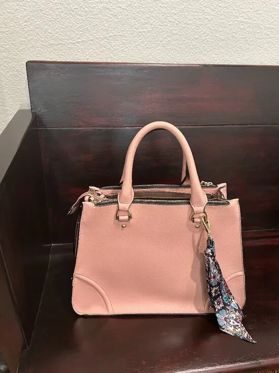 London Fog Pink Satchel with Shoulder Strap