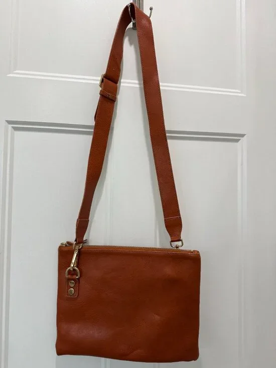 Mark & Graham Leather Zipper Crossbody