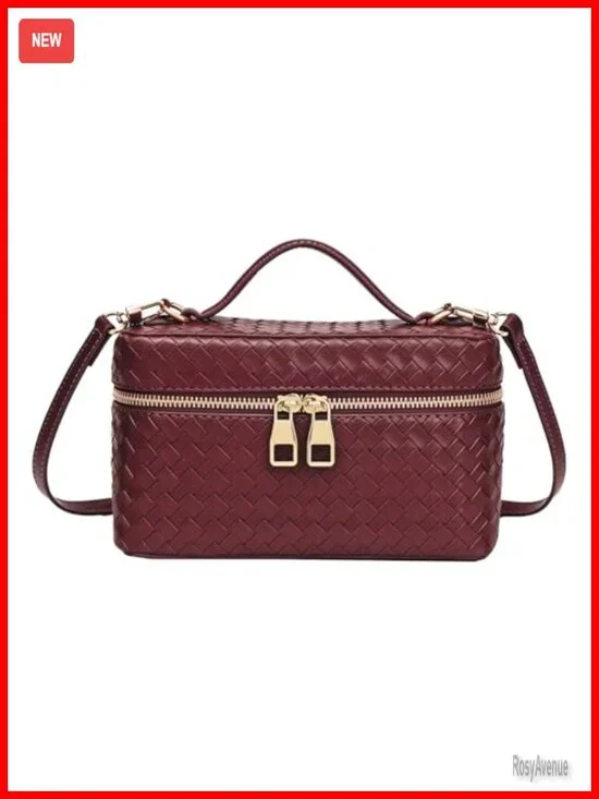 Mini Square Box Satchel Bag PU Leather Crossbody Purse with Adjustable Strap