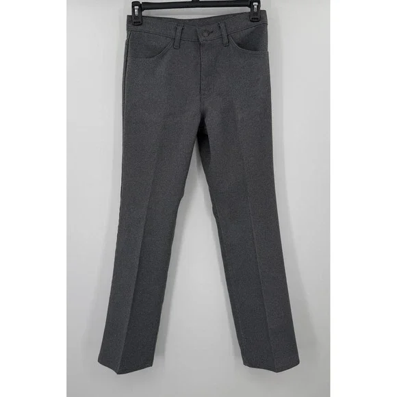 Vintage Levis 517 Sta-Prest Action Slacks Gray Polyester Pants 30x32 Made in USA