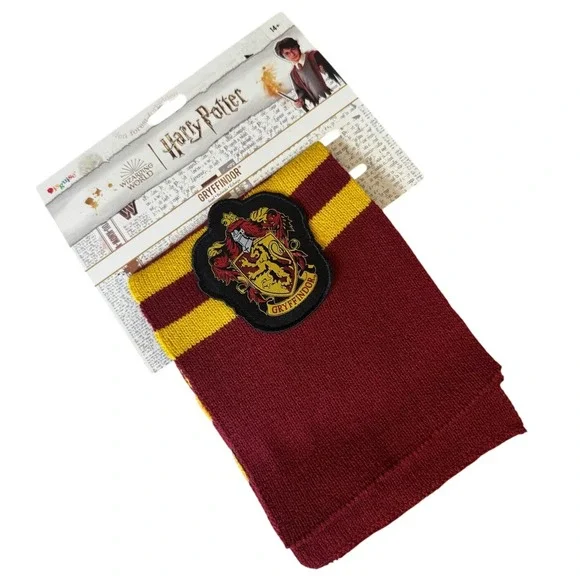 Harry Potter Gryffindor Scarf‎ Patch Woven Knit Wizarding World Disguise
