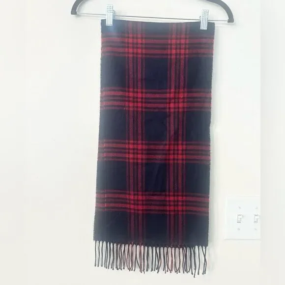 Christian Dior Plaid Cashmaire Neck Scarf O/S
