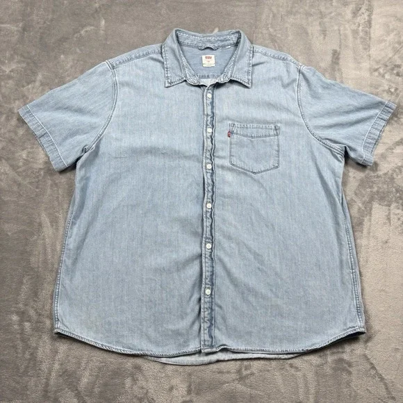 Levis Shirt Men's Size XXL Button Up Standard Fit Cotton Denim Casual