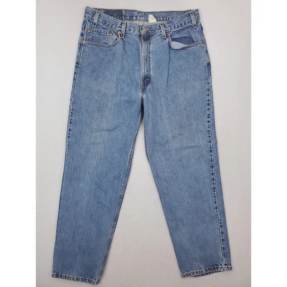 Vintage Levis 550 Jeans Mens 38x30 Blue Relaxed Tapered Red Tab Made USA 90s