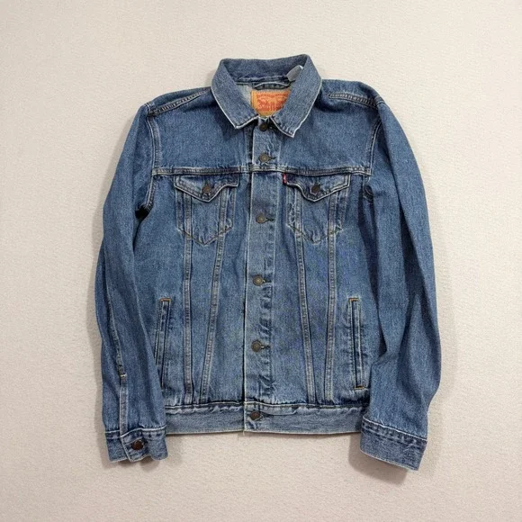 Levi's Denim Jacket Large Blue Trucker Jean Jacket 72334 Classic Casual Cotton