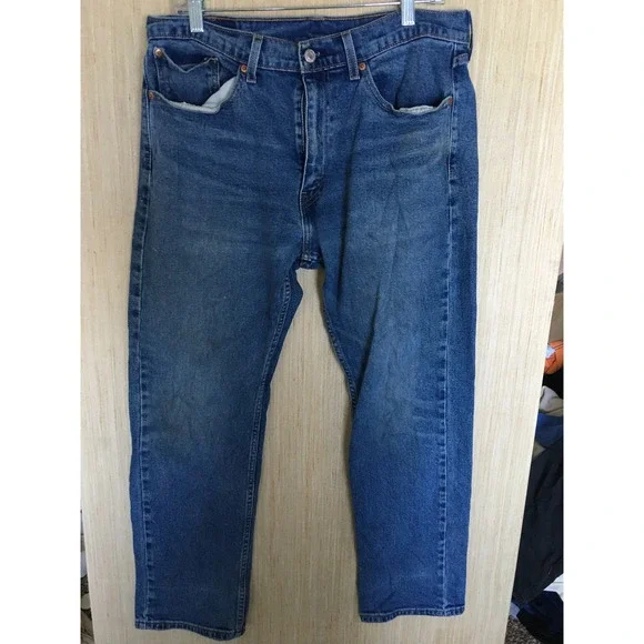 Levis 505 Regular Fit Straight Leg Jeans Mens
