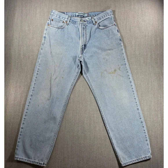 Levi's 550 Relaxed‎ Fit Jeans Men W36 L30 Light Wash Blue Denim Tapered Leg
