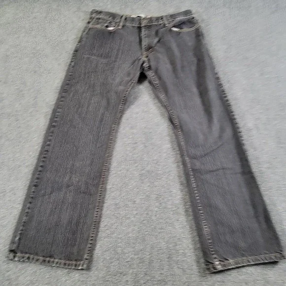 Levis 514 Jeans Men's (36x30 Label)‎ Straight Leg Slim Black Cowboy Rodeo