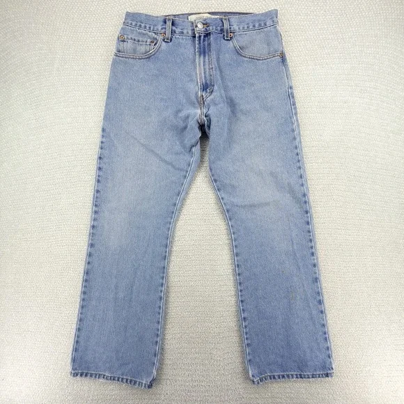 Levi's 517 Boot Cut Jeans USA Made 33x30 Light Wash Vintage Distressed Denim