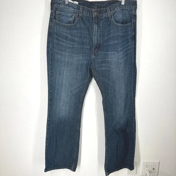Levis 527 Slim Bootcut Jeans‎ Mens 38x32 Blue Denim Pants 527-0511