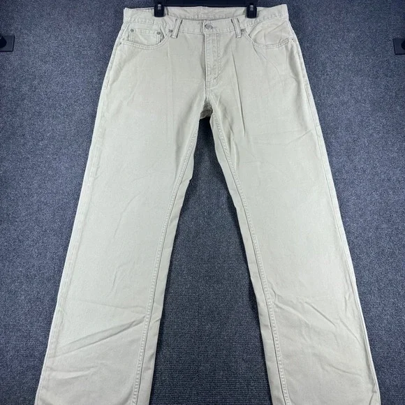 Levi's 559 Relaxed Straight Jeans Mens 36x32 W36 L32 Tan Khaki Denim Pants