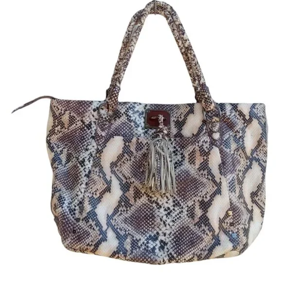 Elliott Lucca leather snakeprint purse