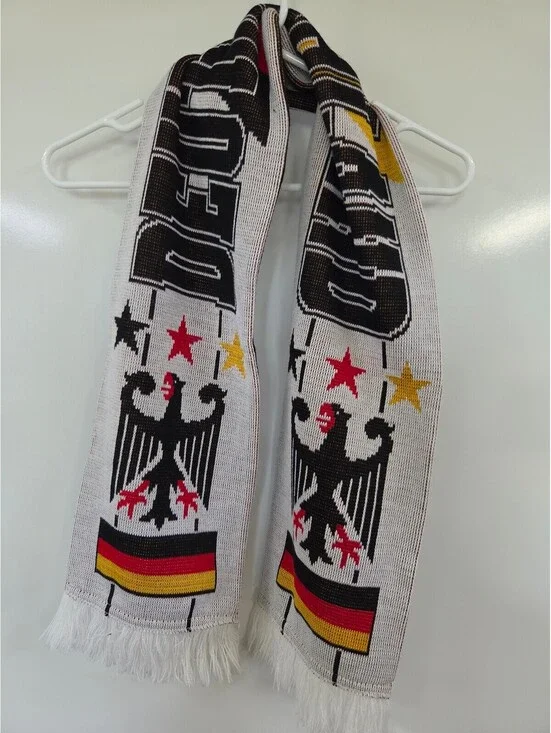 Germany National Team Knit Scarf with Eagle and Flag Design