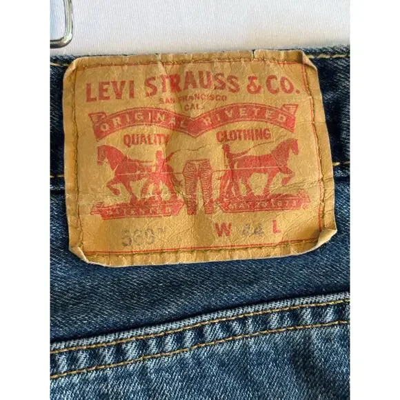 Levi's 569 Men's‎ 44 Denim Shorts Loose Fit Straight 90's Y2K Bermuda Vintage