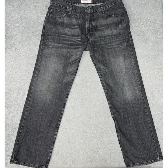 VTG Levi's 505 Batwing Jeans Men's Sz 40x32 (38x31.5) Black Faded Denim Straight