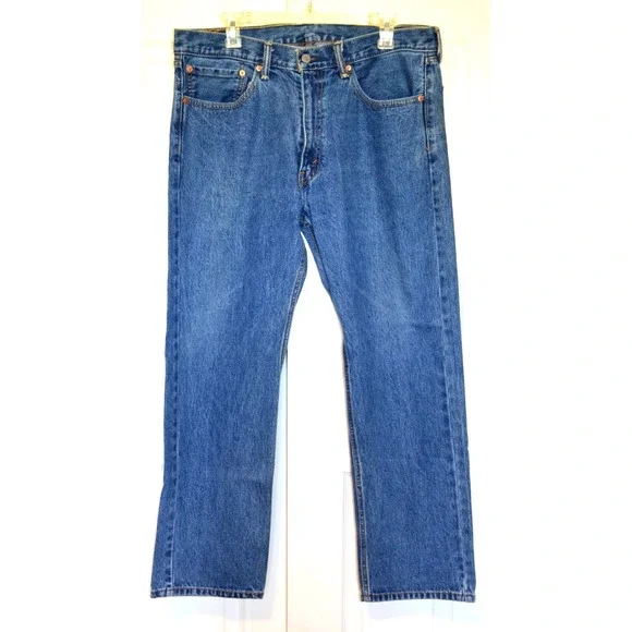 Levi Strauss Levi's 505 Denim Blue Jeans Men's 36‎ x30 Inseam 29.5