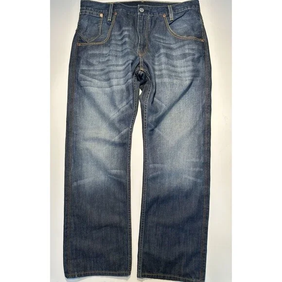 Levi's Men's 514 Series Dark Wash Blue Denim Jeans Regular Fit Size 36X30
