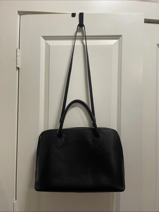 Classic Black Women’s Leather Satchel - Unbranded Italian made